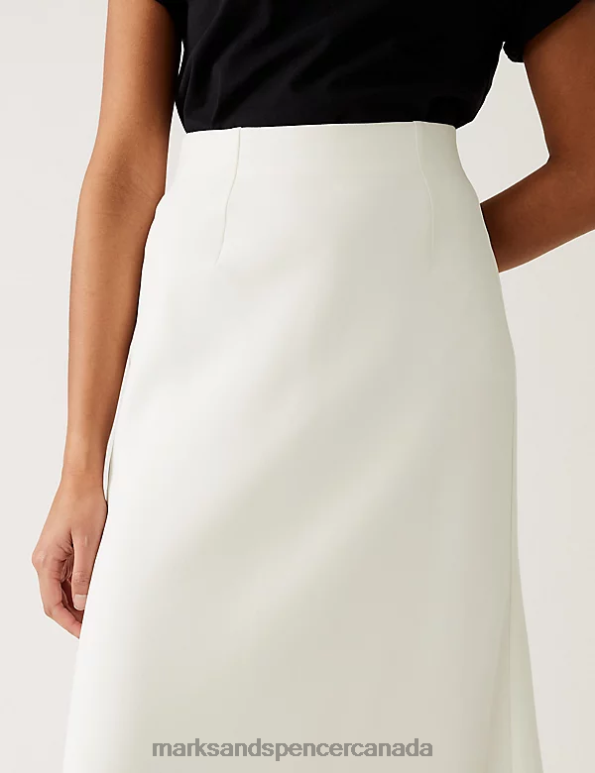 Women Ivory Clothing Marks & Spencer Satin Crepe Midaxi Circle Skirt 20VTD1390 - Marks and Spencer Canada locations
