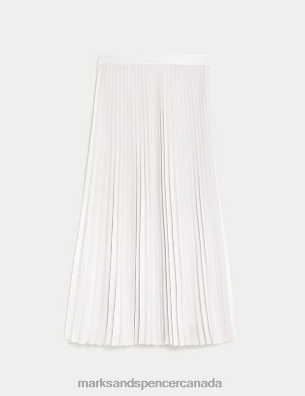 Women Metallic Clothing Marks & Spencer Lame Pleated Midaxi Skirt 20VTD1880 - Marks and Spencer outlet