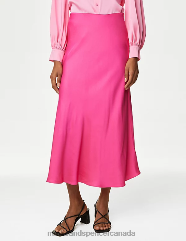 Women Peony Clothing Marks & Spencer Satin Midaxi Slip Skirt 20VTD3294 - Marks and Spencer online