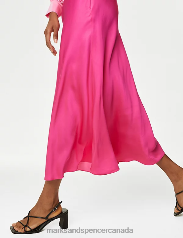 Women Peony Clothing Marks & Spencer Satin Midaxi Slip Skirt 20VTD3294 - Marks and Spencer online