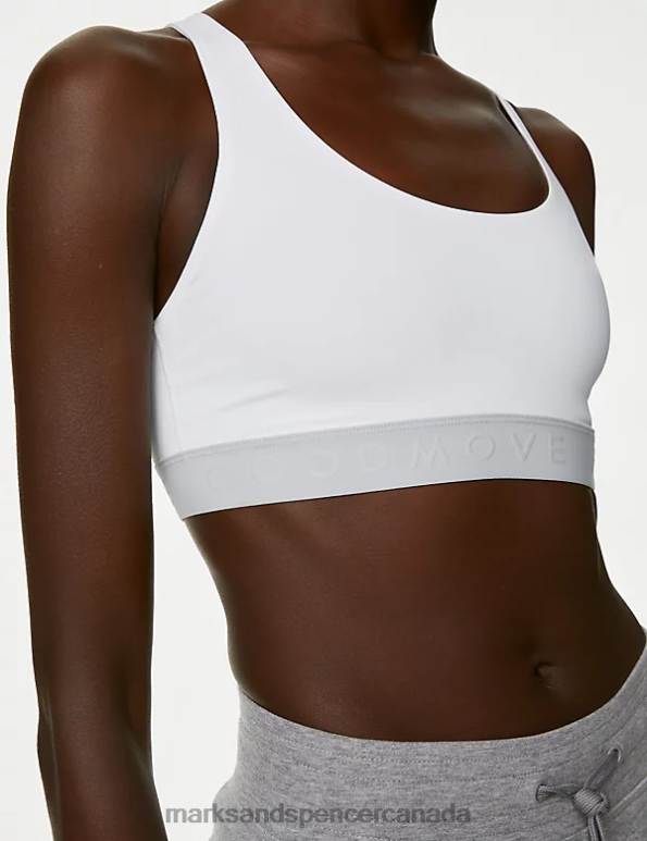Marks and Spencer sale - Women White Clothing Marks & Spencer Medium Support Non Wired Sports Bra 20VTD4059