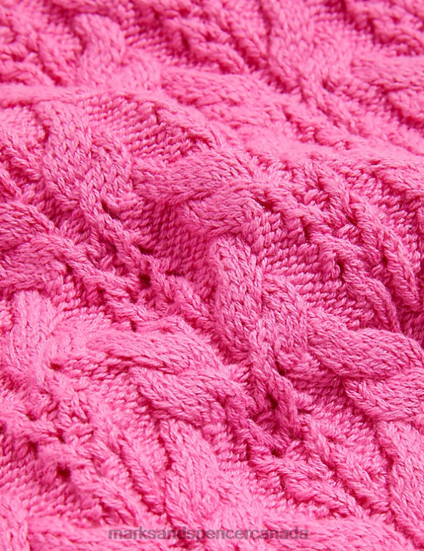 Women Blossom Clothing Marks & Spencer Cotton Rich Textured V-Neck Knitted Vest 20VTD1398 - Marks and Spencer outlet