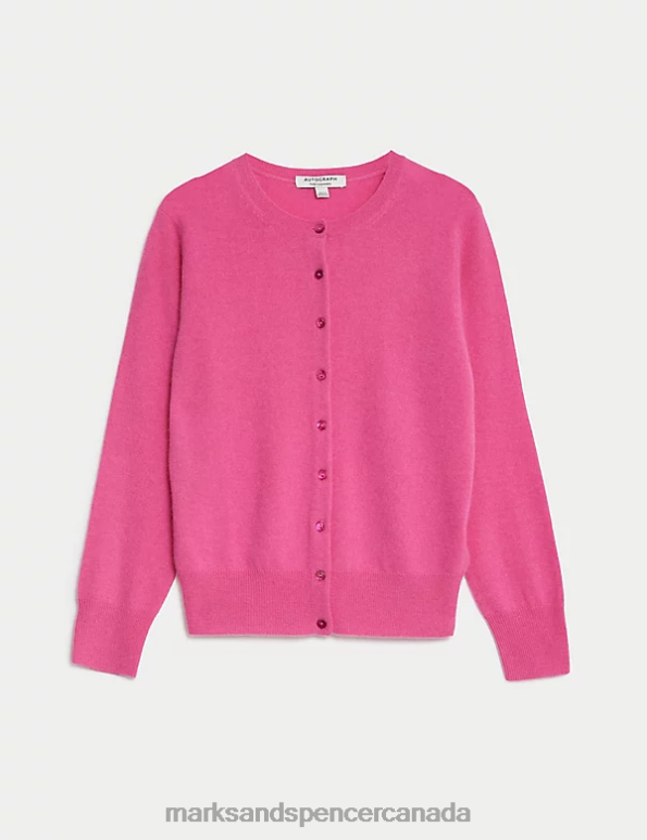 Marks and Spencer sale - Women Blossom Clothing Marks & Spencer Pure Cashmere Crew Neck Cardigan 20VTD2905