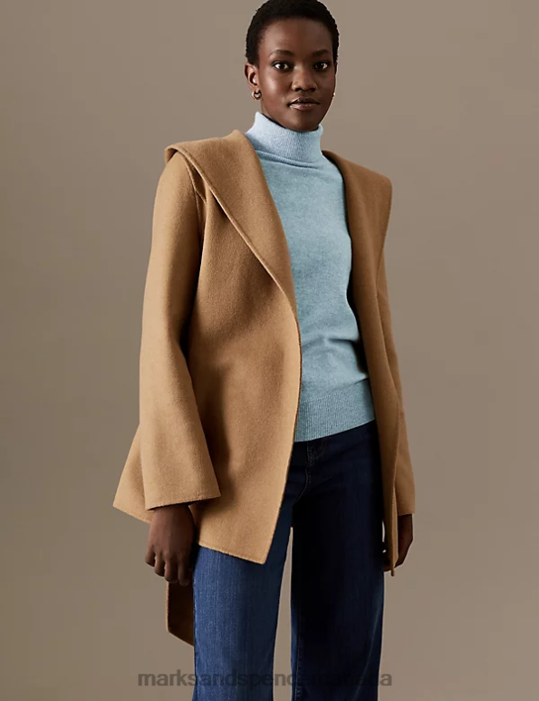 Women Grey Blue Clothing Marks & Spencer Pure Cashmere Roll Neck Jumper 20VTD3426 - Marks and Spencer online