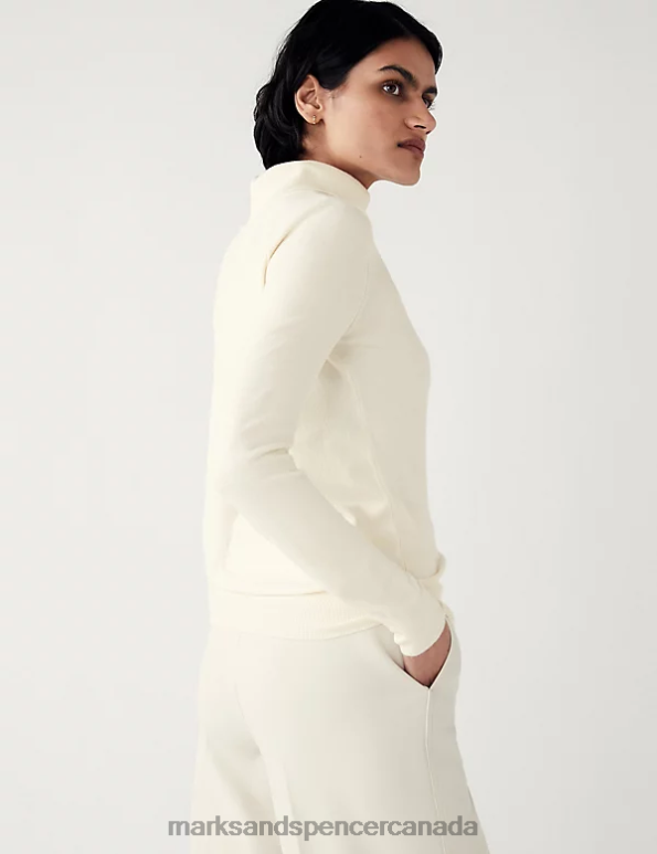 Women Ivory Clothing Marks & Spencer Roll Neck Jumper 20VTD1349 - Marks and Spencer outlet