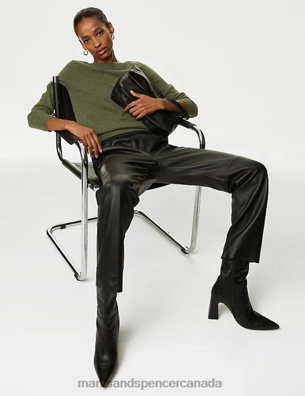 Marks and Spencer near me - Women Khaki Marl Clothing Marks & Spencer Pure Cashmere Crew Neck Jumper 20VTD3507