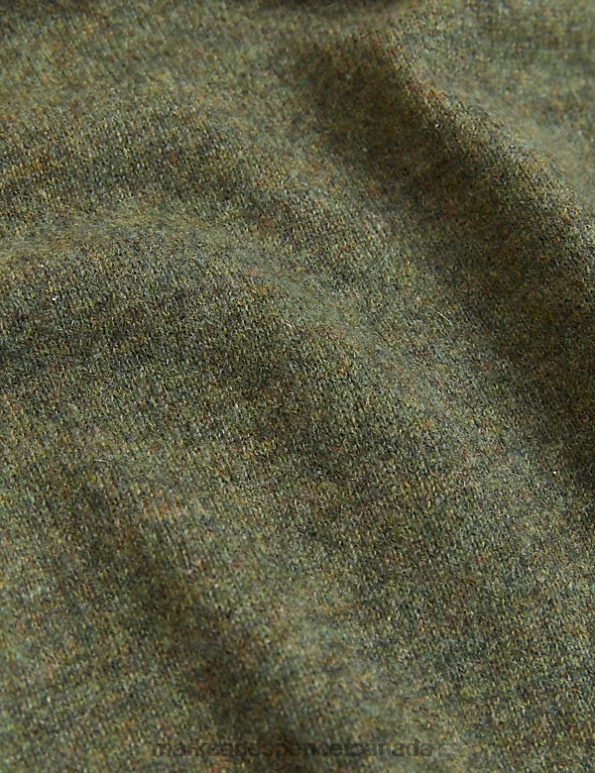 Marks and Spencer near me - Women Khaki Marl Clothing Marks & Spencer Pure Cashmere Crew Neck Jumper 20VTD3507