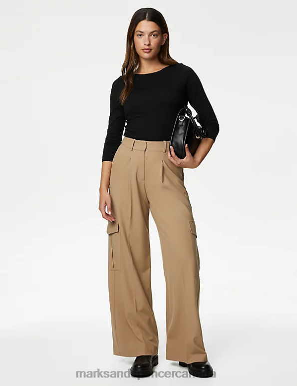 Marks and Spencer near me - Women Black Clothing Marks & Spencer Cotton Rich Slim Fit 3/4 Sleeve T-Shirt 20VTD1217