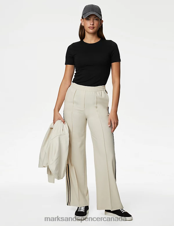 Women Black Clothing Marks & Spencer Cotton Rich Slim Fit T-Shirt 20VTD1806 - Marks and Spencer outlet