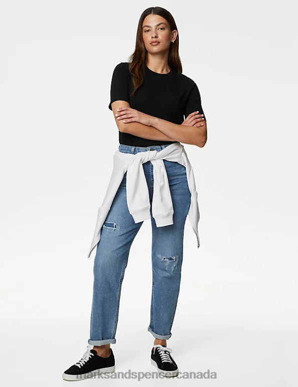 Marks and Spencer sale - Women Black Clothing Marks & Spencer Pure Cotton Everyday Fit T-Shirt 20VTD776