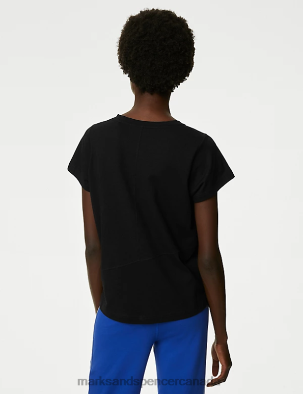 Marks and Spencer sale - Women Black Clothing Marks & Spencer Pure Cotton Relaxed T-Shirt 20VTD559