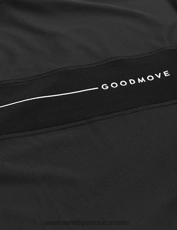 Women Black Clothing Marks & Spencer Scoop Neck Mesh Back T-Shirt 20VTD1762 - Marks and Spencer online