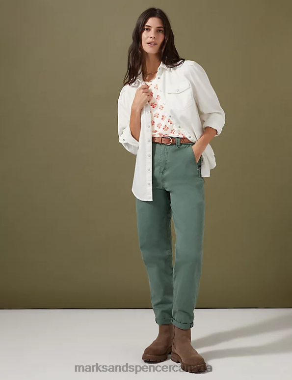 Women Cream Mix Clothing Marks & Spencer Linen Blend Geometric Short Sleeve T-Shirt 20VTD2210 - Marks and Spencer outlet