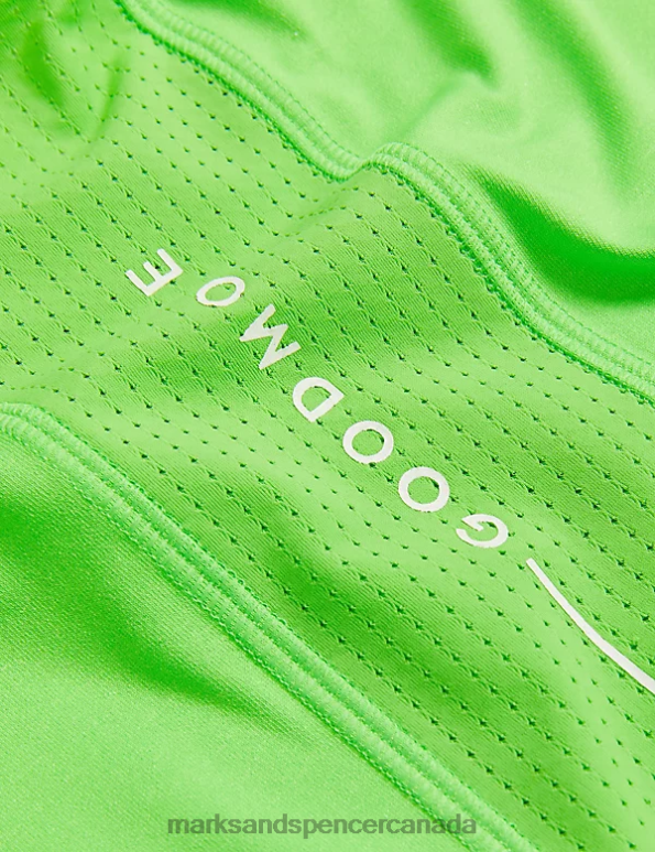 Marks and Spencer Canada - Women Lime Clothing Marks & Spencer Scoop Neck Mesh Back T-Shirt 20VTD2093