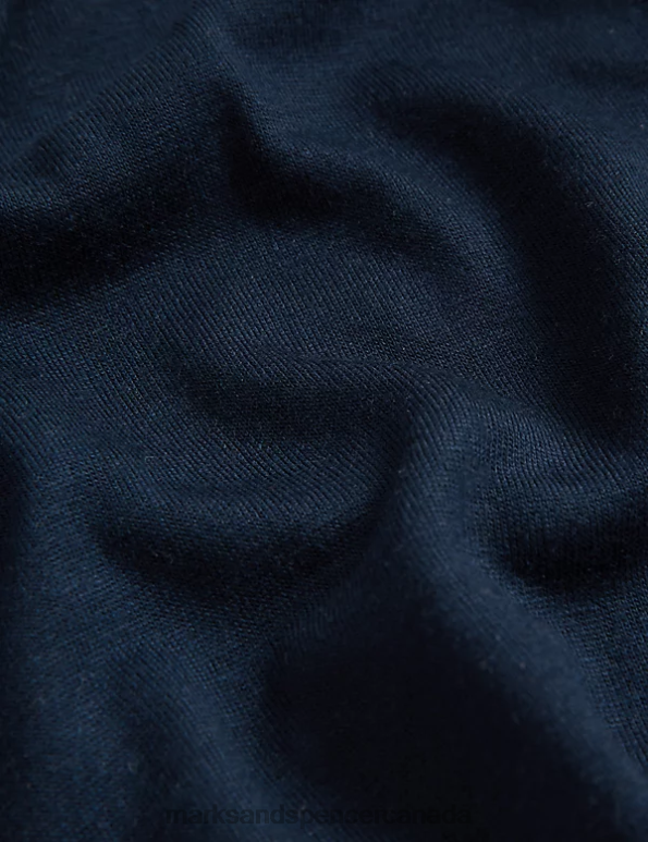Women Navy Clothing Marks & Spencer Scoop Neck T-Shirt 20VTD2512 - Marks and Spencer online