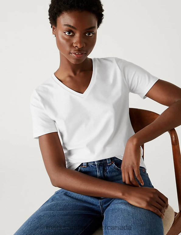 Marks and Spencer sale - Women Pink Mix Clothing Marks & Spencer 2pk Cotton Rich T-Shirts 20VTD1712