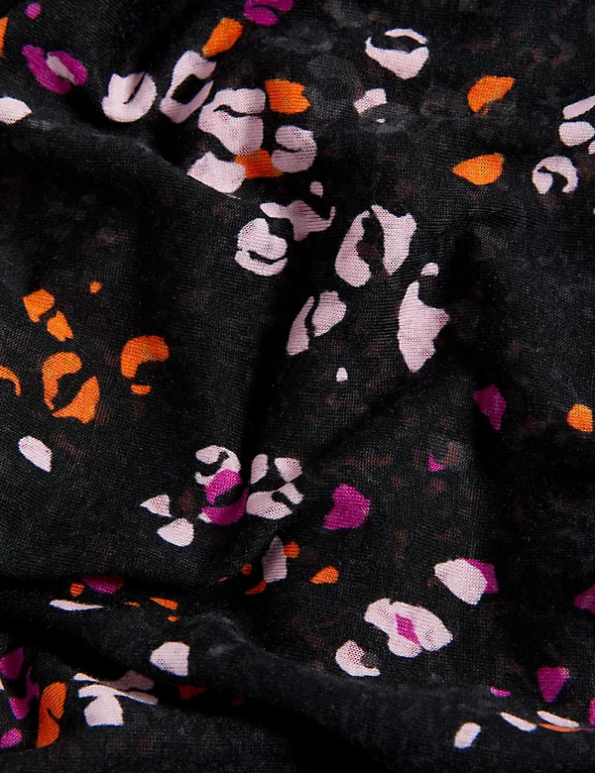 Marks and Spencer sale - Women Tangerine Clothing Marks & Spencer Printed Scoop Neck 2-in-1 T-Shirt 20VTD1140