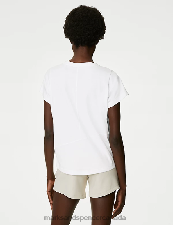 Women White Clothing Marks & Spencer Pure Cotton Relaxed T-Shirt 20VTD245 - Marks and Spencer online
