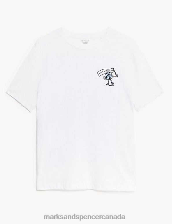 Women White Mix Clothing Marks & Spencer Pure Cotton T-Shirt 20VTD3264 - Marks and Spencer online