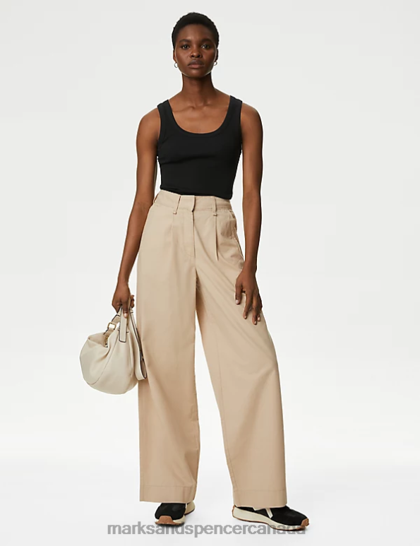 Women Black Clothing Marks & Spencer Cotton Rich Ribbed Slim Fit Vest Top 20VTD1184 - Marks and Spencer outlet