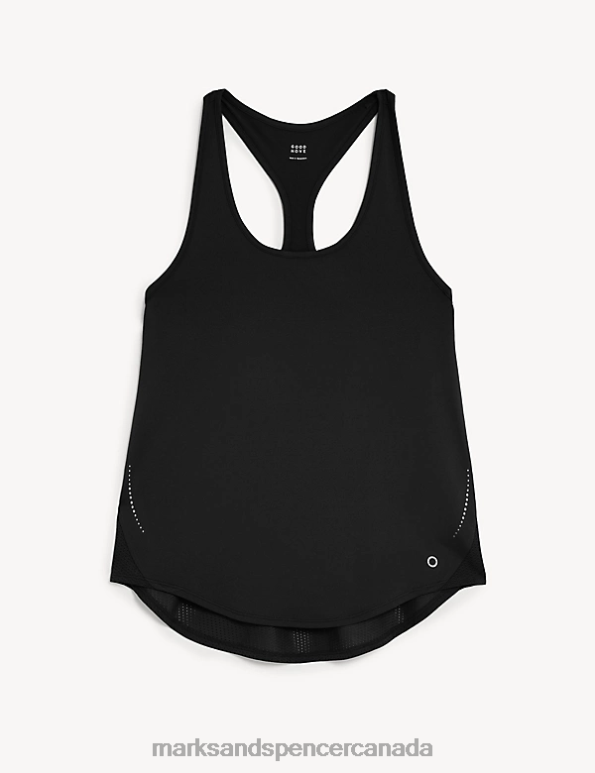 Marks and Spencer sale - Women Black Clothing Marks & Spencer Scoop Neck Racer Back Running Vest Top 20VTD2402