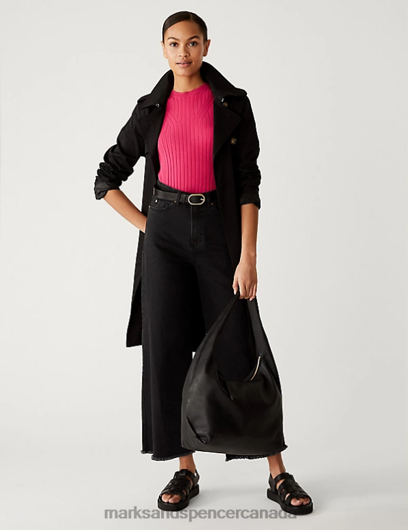 Marks and Spencer Canada - Women Bright Red Clothing Marks & Spencer Ribbed Crew Neck Fitted Knitted Vest 20VTD1083