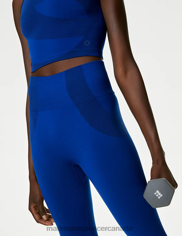 Women Cobalt Clothing Marks & Spencer Scoop Neck Seamless Fitted Crop Top 20VTD2759 - Marks and Spencer online