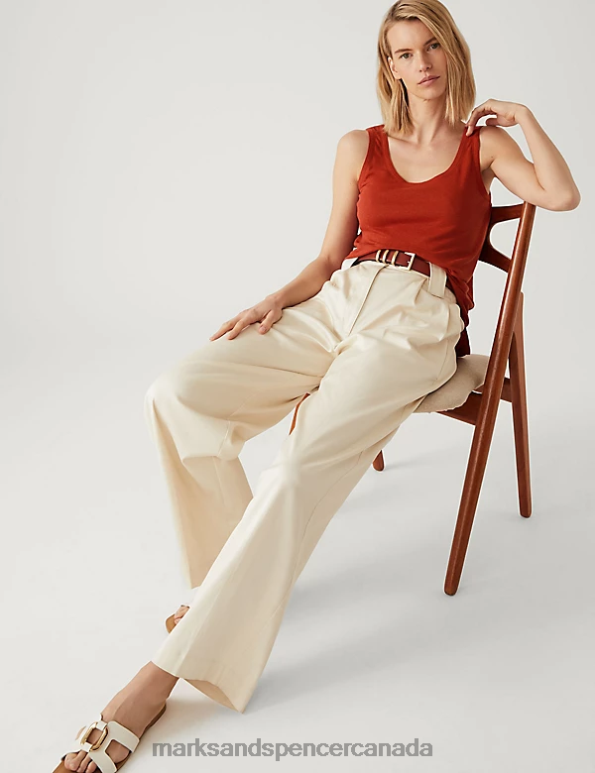 Marks and Spencer sale - Women Copper Clothing Marks & Spencer Linen Rich Vest 20VTD3083