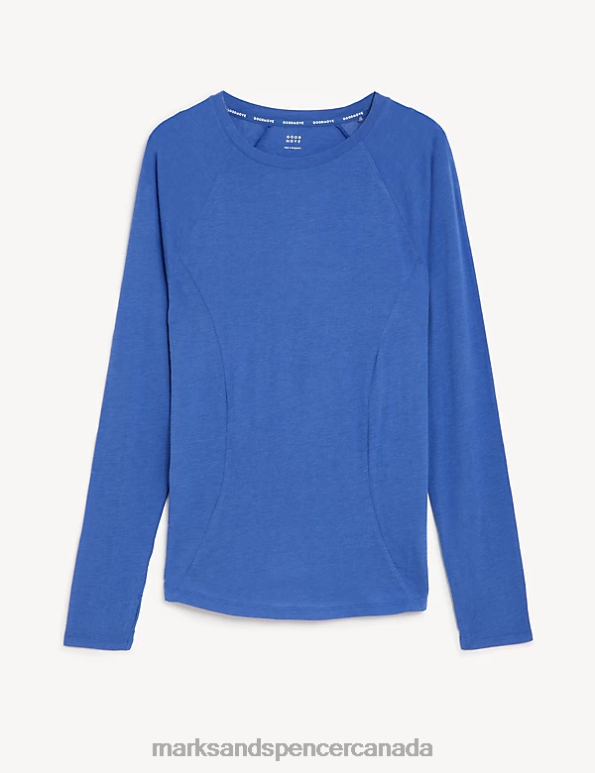 Women Cornflower Clothing Marks & Spencer Lightweight Base Layer Fitted Top 20VTD1056 - Marks and Spencer outlet
