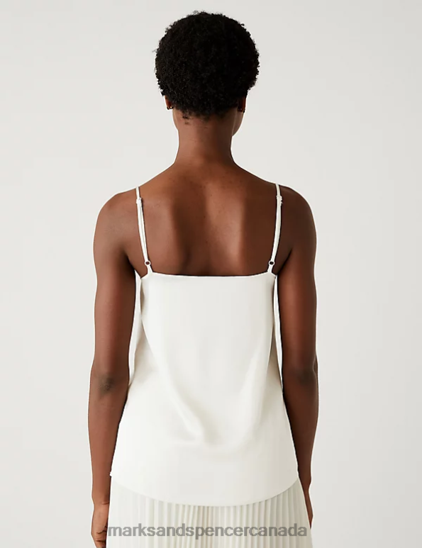 Marks and Spencer sale - Women Ivory Clothing Marks & Spencer Satin Cami Top 20VTD3261