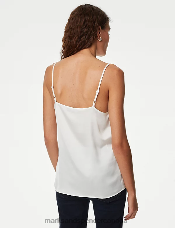 Women Ivory Clothing Marks & Spencer Satin Cami Top 20VTD427 - Marks and Spencer outlet