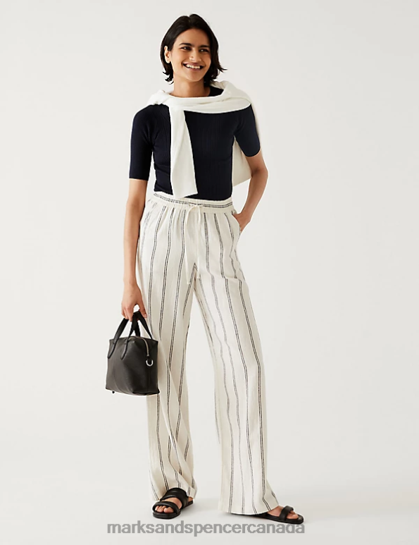 Women Midnight Navy Clothing Marks & Spencer Ribbed Crew Neck Knitted Top 20VTD413 - Marks and Spencer Canada locations