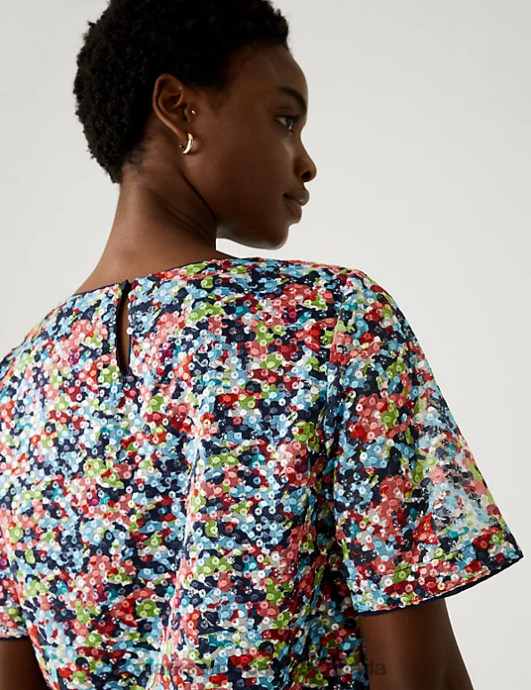 Marks and Spencer sale - Women Multi Clothing Marks & Spencer Jersey Sequin T-Shirt 20VTD1873