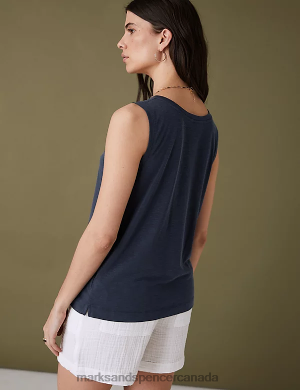 Marks and Spencer near me - Women Navy Clothing Marks & Spencer Modal Rich Vest Top 20VTD2337