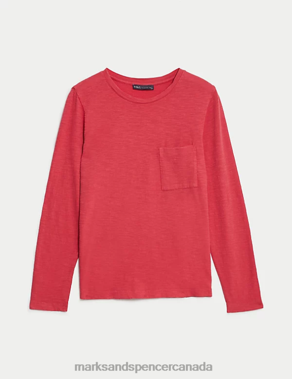 Women Poppy Clothing Marks & Spencer Pure Cotton Pocket Top 20VTD1701 - Marks and Spencer online