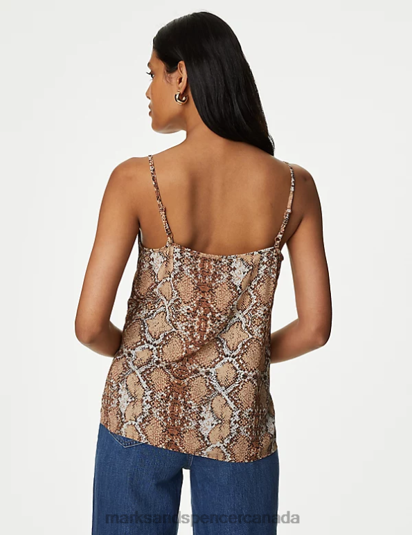 Marks and Spencer sale - Women Spice Mix Clothing Marks & Spencer Animal Print Cami Top 20VTD468