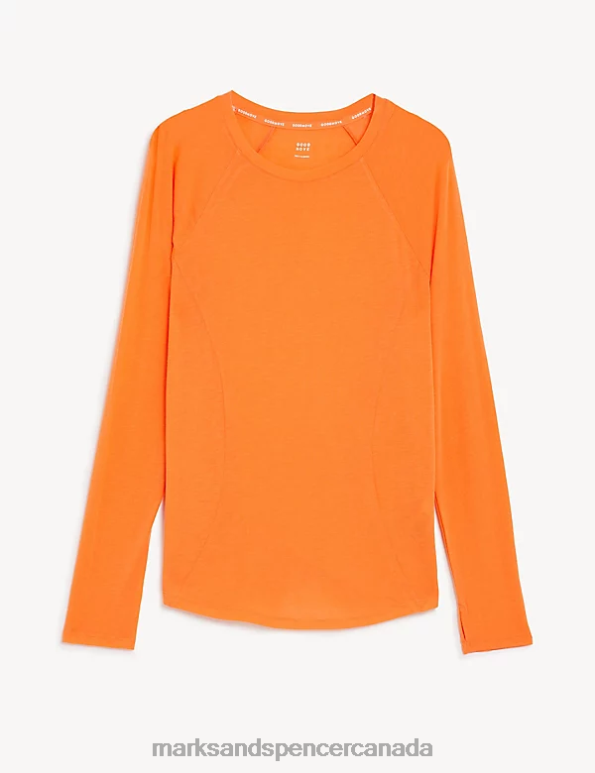 Marks and Spencer near me - Women Tangerine Clothing Marks & Spencer Lightweight Base Layer Fitted Top 20VTD1410
