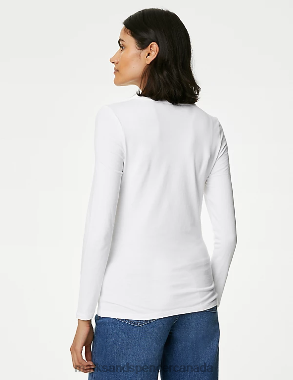 Marks and Spencer near me - Women White/Black Clothing Marks & Spencer 2pk Cotton Rich Tops 20VTD548