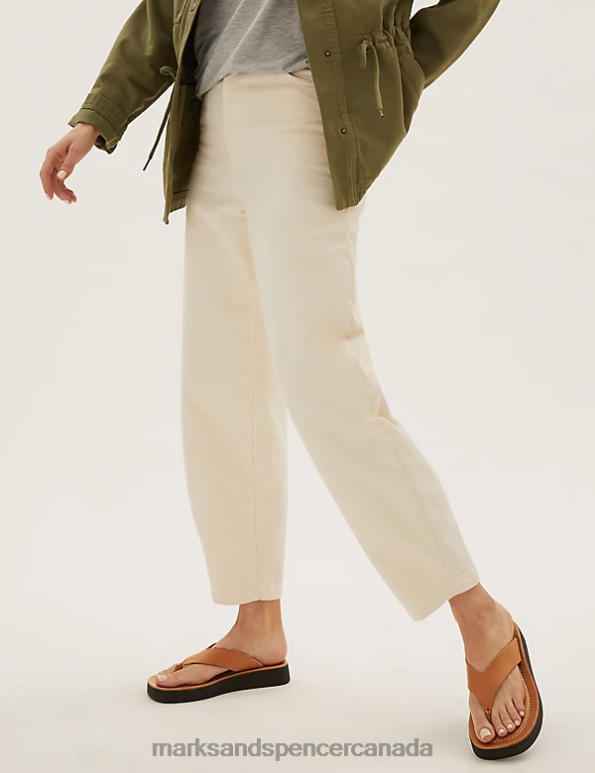 Women Tan Footwear Marks & Spencer Leather Flatform Flip Flops 20VTD2534 - Marks and Spencer Canada locations