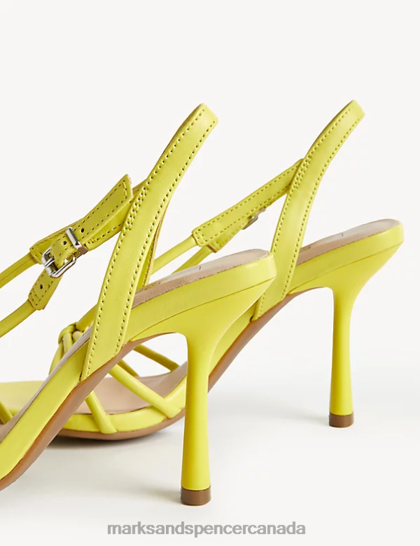 Women Lime Footwear Marks & Spencer Buckle Strappy Stiletto Heel Sandals 20VTD1604 - Marks and Spencer Canada locations