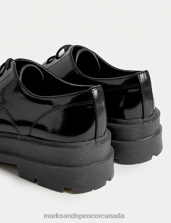 Marks and Spencer sale - Women Black Footwear Marks & Spencer Chunky Lace-Up Flatform Brogues 20VTD1997