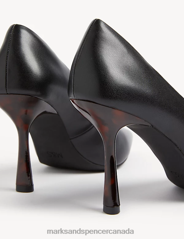 Women Black Footwear Marks & Spencer Statement Pointed Court Shoes 20VTD743 - Marks and Spencer online