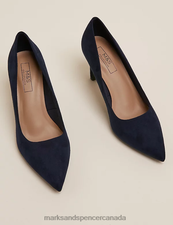 Marks and Spencer near me - Women Navy Footwear Marks & Spencer Stiletto Heel Pointed Court Shoes 20VTD2893