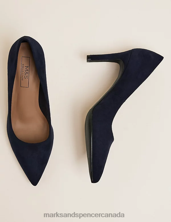 Marks and Spencer near me - Women Navy Footwear Marks & Spencer Stiletto Heel Pointed Court Shoes 20VTD2893