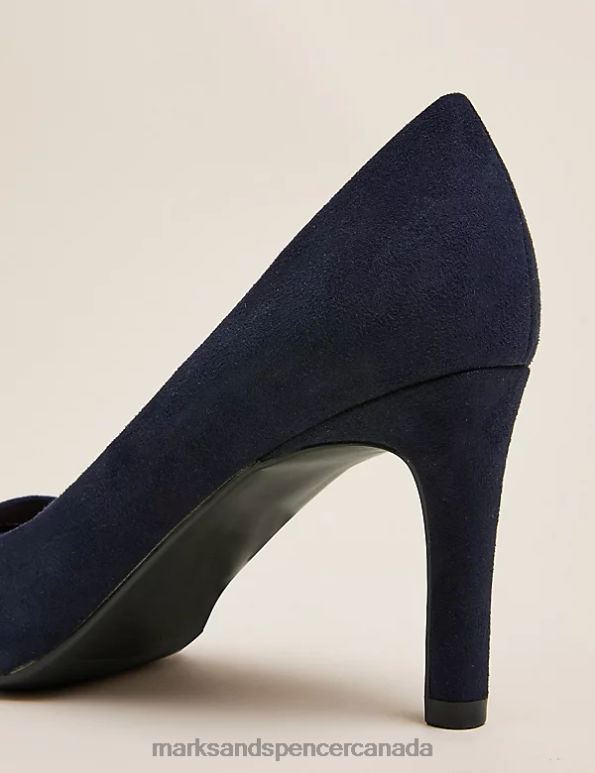 Marks and Spencer near me - Women Navy Footwear Marks & Spencer Stiletto Heel Pointed Court Shoes 20VTD2893