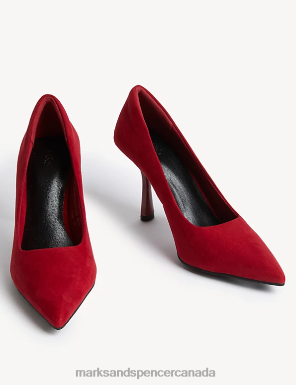 Women Red Footwear Marks & Spencer Statement Heel Court Shoes 20VTD2923 - Marks and Spencer online