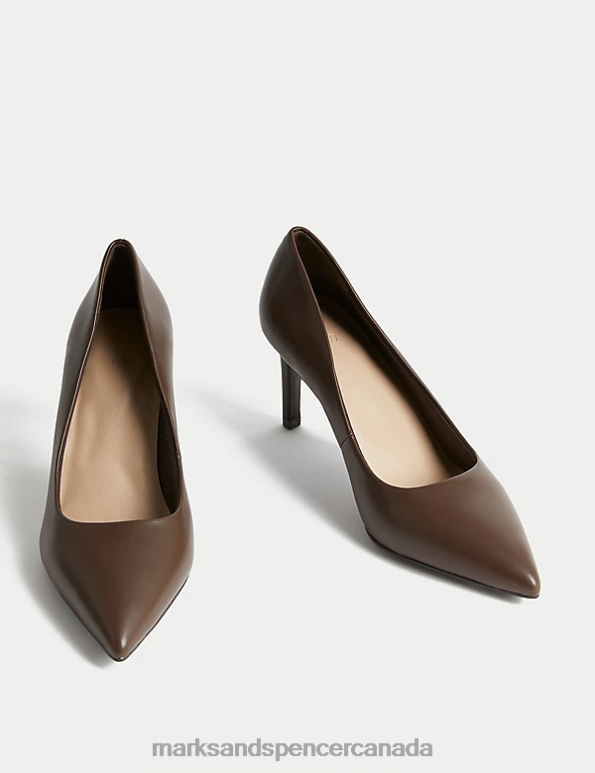 Women Rich Quartz Footwear Marks & Spencer Stiletto Heel Pointed Court Shoes 20VTD1548 - Marks and Spencer Canada locations