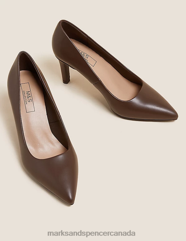 Marks and Spencer Canada - Women Rich Quartz Footwear Marks & Spencer Stiletto Heel Pointed Court Shoes 20VTD699