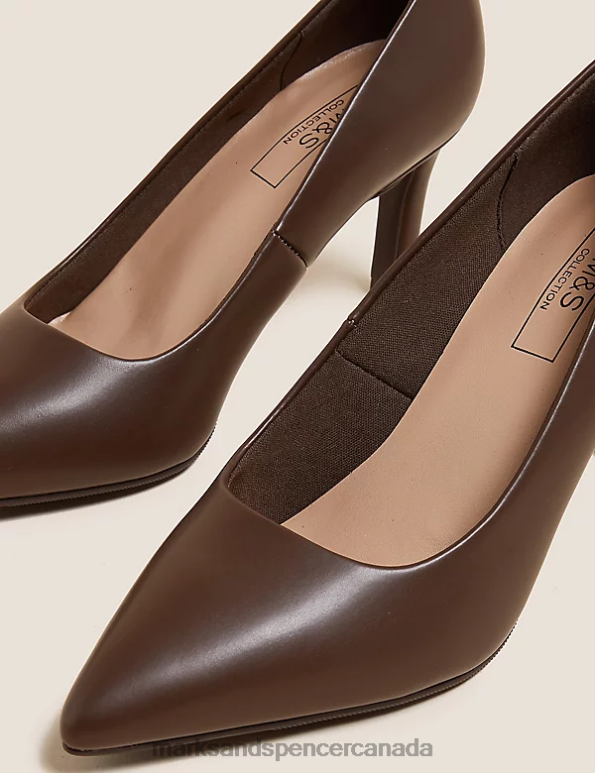 Marks and Spencer Canada - Women Rich Quartz Footwear Marks & Spencer Stiletto Heel Pointed Court Shoes 20VTD699