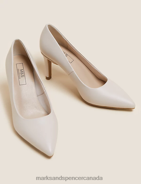 Women Soft Opaline Footwear Marks & Spencer Stiletto Heel Pointed Court Shoes 20VTD698 - Marks and Spencer outlet